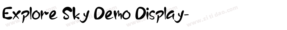 Explore Sky Demo Display字体转换